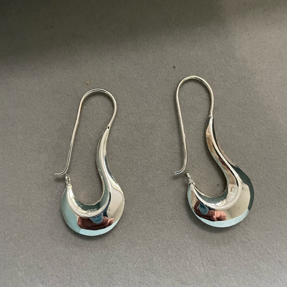 Sterling Silver Open Teardrop Earrings